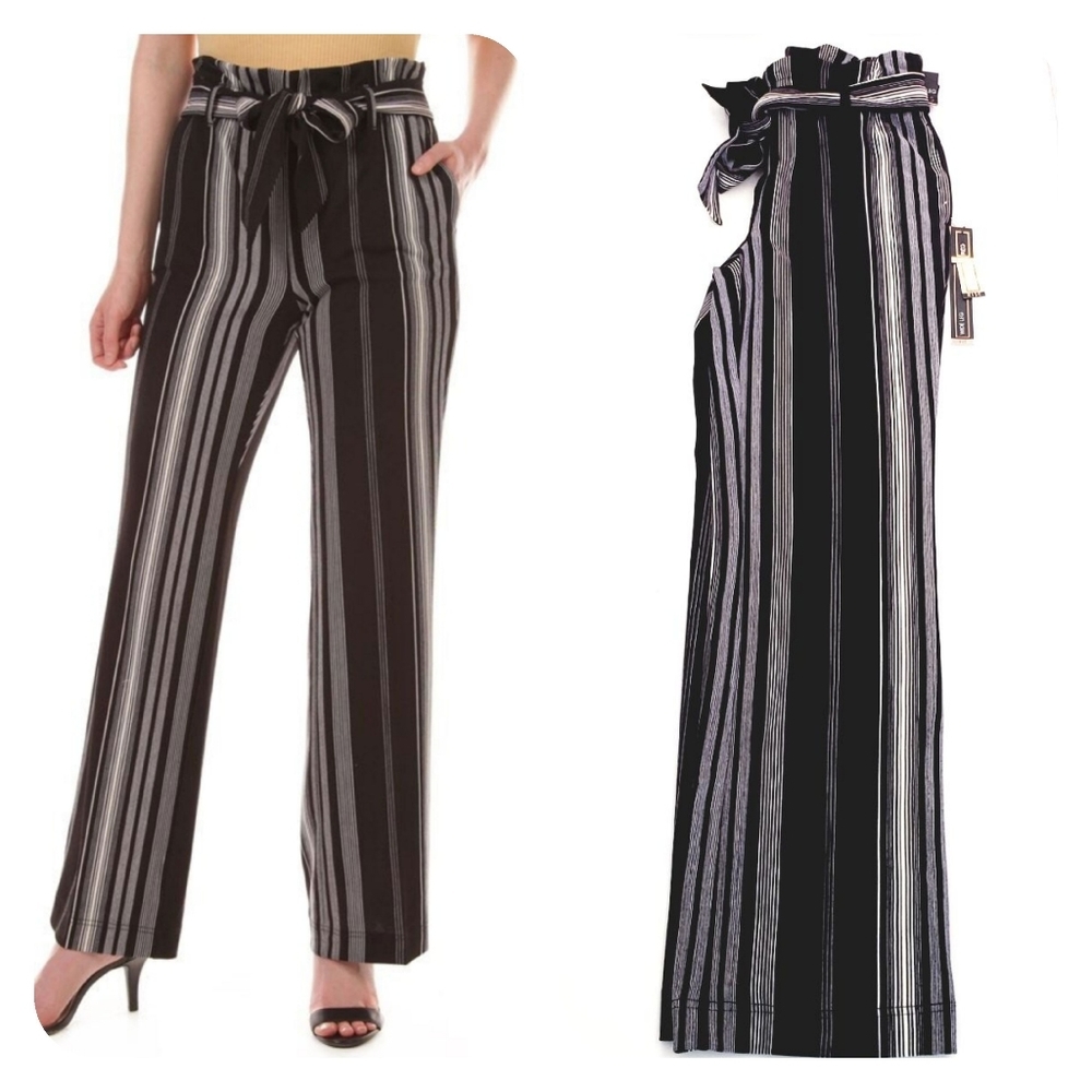 One5one high rise black striped pant